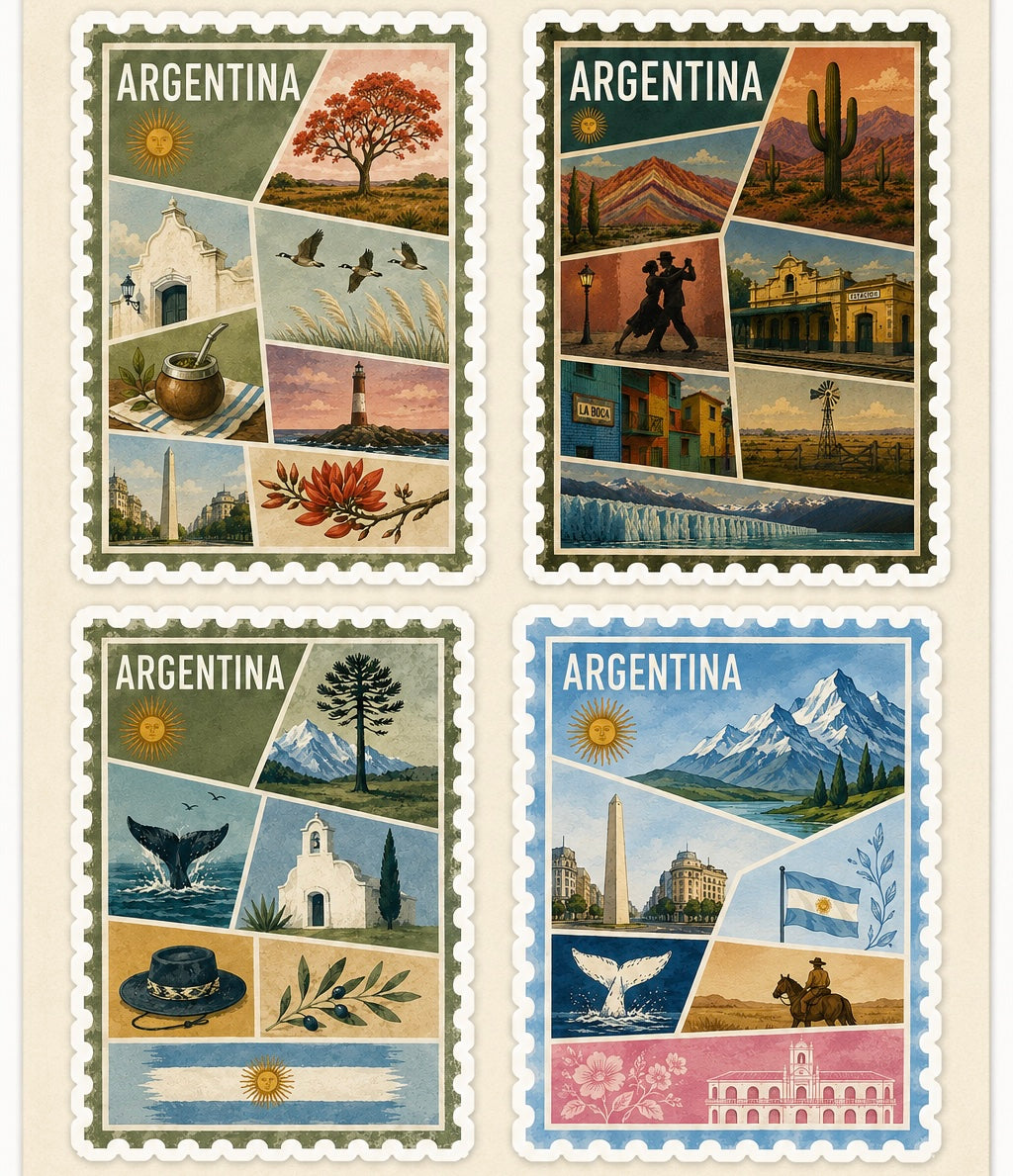 Pack stickers postal argentina